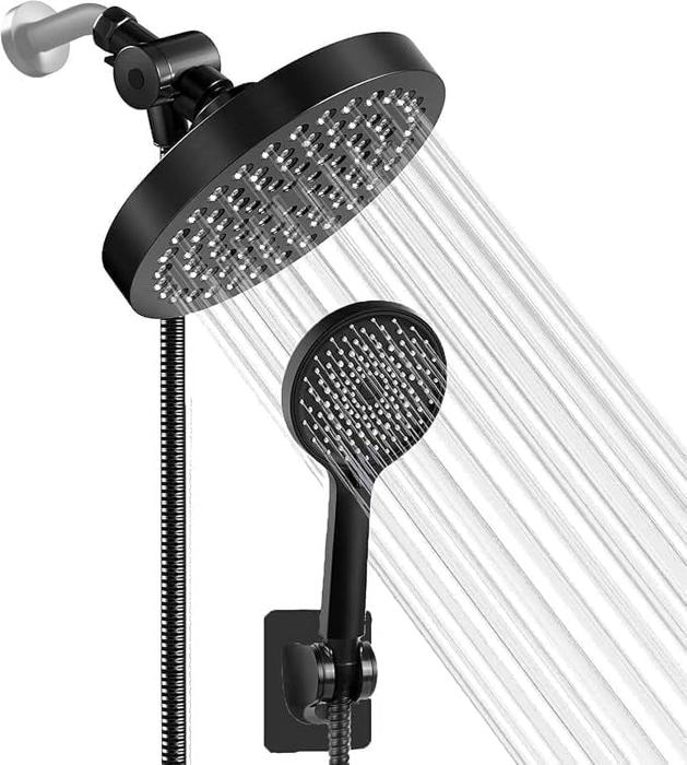 High Pressure Rain Shower Head , Handheld Shower Heads Combo with 60" Hose for Bathroom